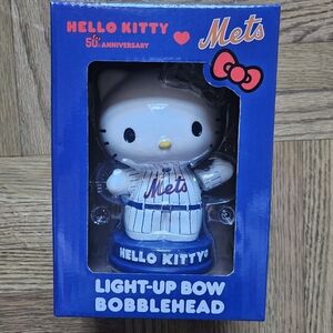 Hello Kitty Mets MLB Light Up Bobble Head 50th Anniversary